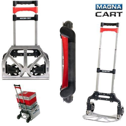 Carts &amp; Trucks Magna Personal 150lb Capacity Aluminum Folding Hand Wheel Storage