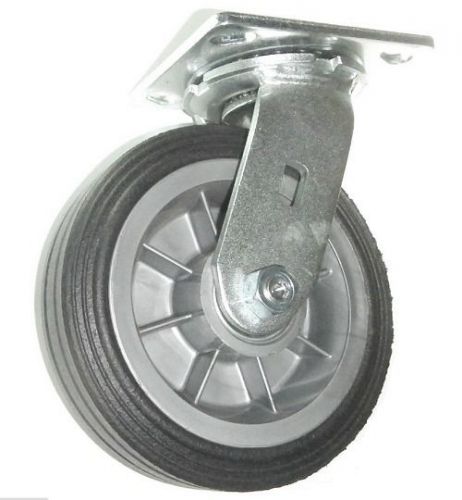 Light duty solid rubber 6&#034; x 2&#034;  swivel caster 350 lbs capacity for sale