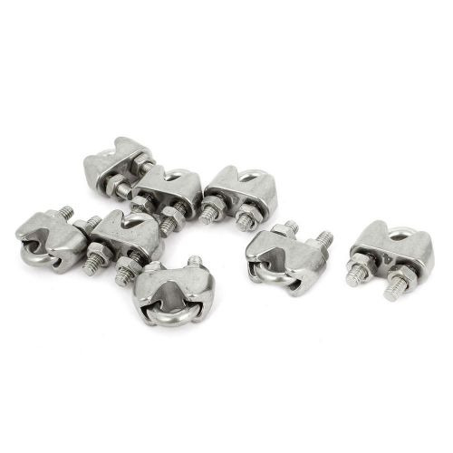 8 pcs screw mounted 4mm wire rope clip u bolt saddle clamps for sale