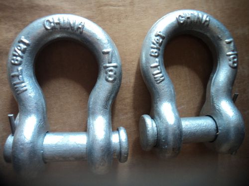 New!! round pin anchor shackle 7/8 wll 6 1/2t (pack of 2) for sale