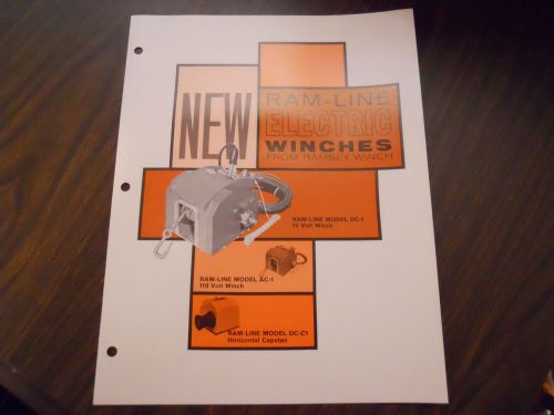 Vintage Ramsey Winch  Ram-Line Electric winch brochure