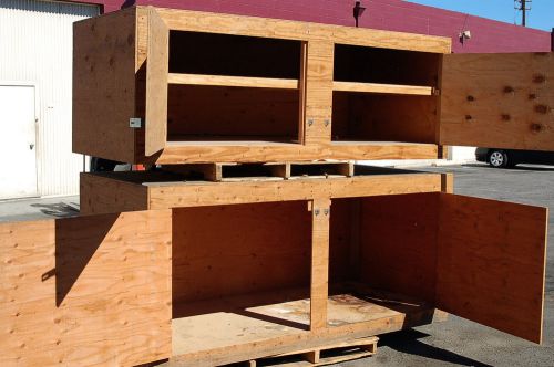 Qty 2~Lockable Pallet Rack Storage-Cabinet-tool-Garage-Wood Garden Car Port