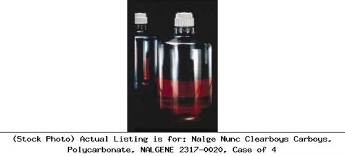 Nalge Nunc Clearboys Carboys, Polycarbonate, NALGENE 2317-0020, Case of 4