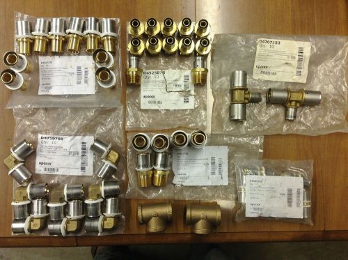 Wirsbo uponor mlc al-pex fittings adapters tees 1/2 3/4 radiant heating for sale