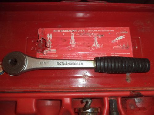 Rothenberger tee extractor ratchet from set of  copper flare t  forming tools for sale
