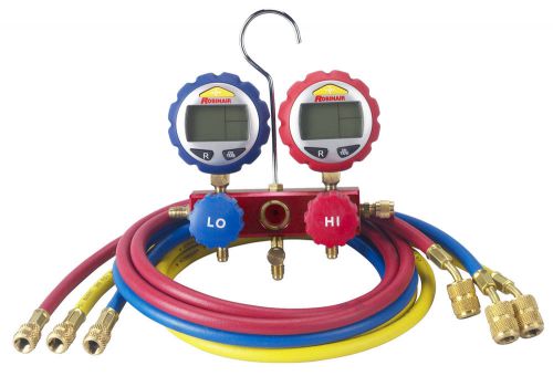 Robinair 43186 2-way manifold w/ digital gauges - 60&#034; enviro-guard for sale