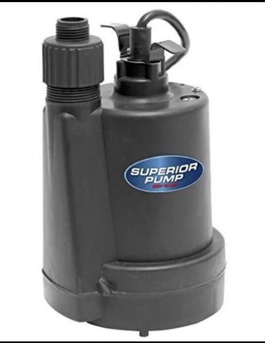 NEW Superior Pump 1/4 HP Thermoplastic Submersible Utility Pump, 91250 D9