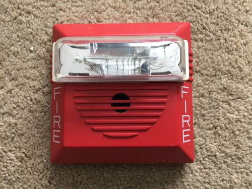 Wheelock ns-241575w red fire alarm horn/strobe for sale