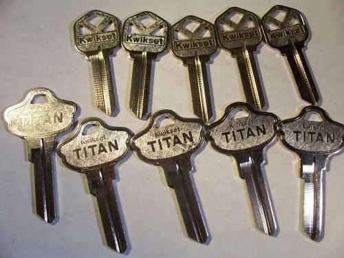 10  vintage    org titan and  kwikset   kw1  keys   uncut    locksmith for sale