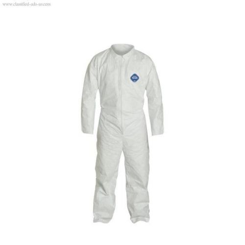 DuPont Tyvek Disposable Coverall, Open Cuff - Large