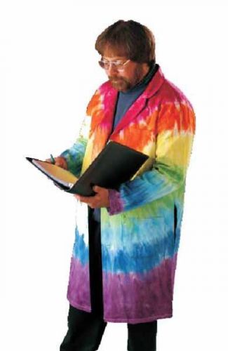 Tie dyed full length lab coat small - size 40 for sale