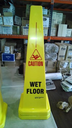 Safety cone, caution wet floor, plastic, height 36&#034; for sale