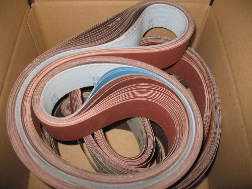 43 pc. lot- 2 x 72&#034; knife grinding sanding belt assortment. made in usa for sale