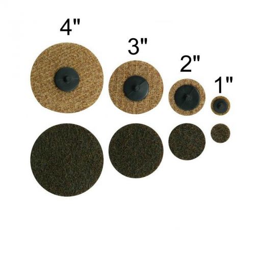 50- 3&#034; R-Type Roloc Surface Conditioning Sanding Disc Medium (Tan)
