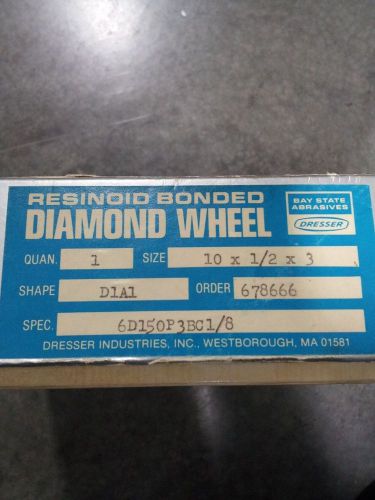 DRESSER INDUSTRIES RESINOID BONDED DIAMOND WHEEL 10X1/2X3 6D150P3BC1/8