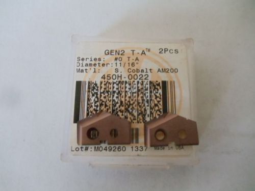 AMEC Gen 2 #0 T-A 11/16 inch Spade Drill Insert(2)  450H-0022  Mat&#039;l C1 AM200