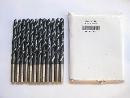 NEW 12PC LOT LETTER N TiALN COATED  DRILL BIT USA JOBBER LENGTH USA