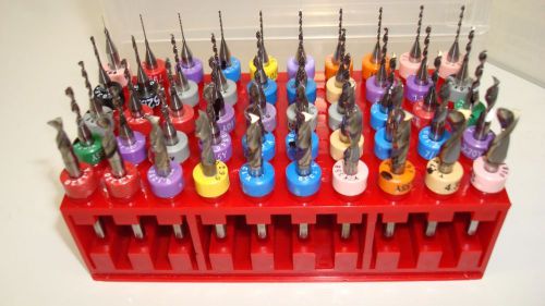50 pc. asst micro carbide drill bits,  #97 to #15 pcb,cnc, dremel, watchmaker  c for sale