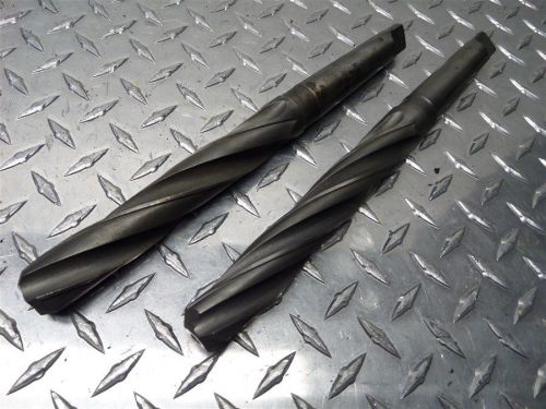 Pair of 1&#034; hs diameter drill bits w/ 3 morse taper shank for sale