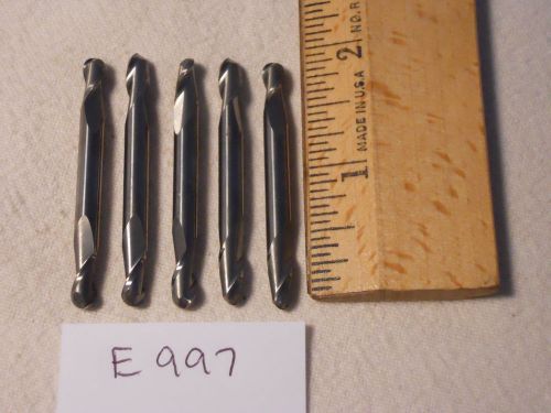 5 new 3/16&#034; shank carbide endmills. 2 flute. double end. ball. usa made  {e997} for sale