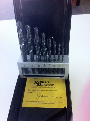 Kimball midwest 8 piece drill power - tap set 8-32 to 1/2 has not been used tool for sale