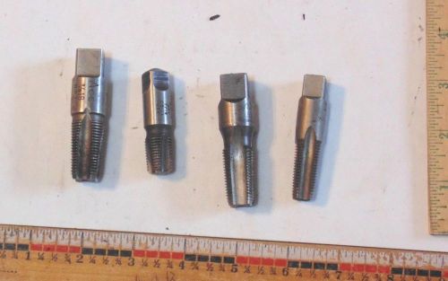 4- used pipe taps - ace 3/8-18, snap-on 1/4-18, 5/8-18 hsg, trw 1/4-18 for sale