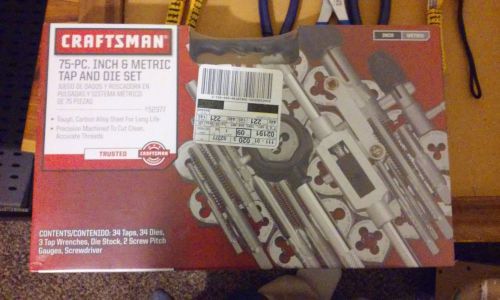 Craftsman 75 Piece Inch and Metric Tap And Die Set Model 952377
