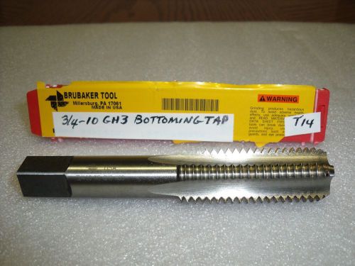 3/4-10 4 flute gh3 bottoming tap brubaker tool - new - t14 for sale