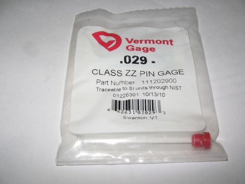 Vermont gage pin, .029” for sale