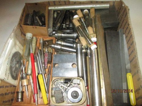 MACHINIST LATHE MILL Lot of Machinist Gage Collets Cutters Brass Chuck Parts Etc