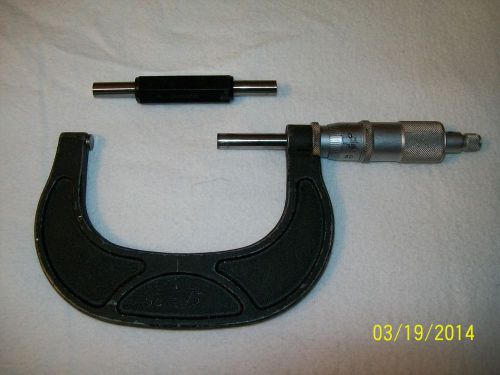 Scherr-tumico 50-75 mm flat carbide  face micrometer for sale