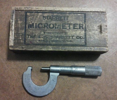 Starrett Micrometer No. 209 In Original Box
