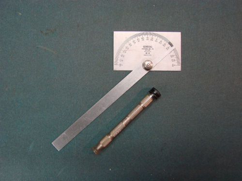 General Hardware Double Pin Vise No. 90 and Protractor No. 17 Stainless Steel