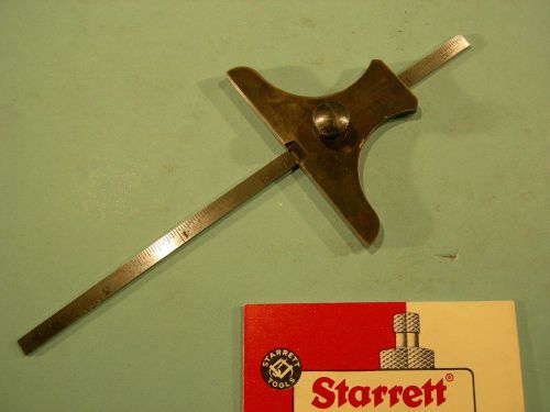 Starrett No.237 Rule &amp; Depth Gage No.610N- 6&#034; Rule 32nds one side 64ths  other