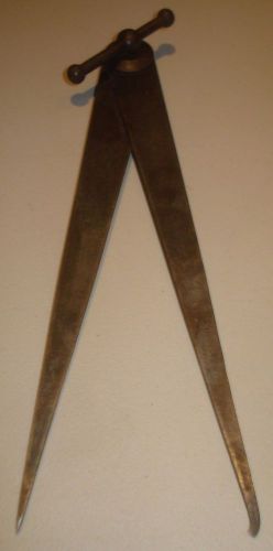 Vintage 9 in hermaphrodite calipers w/ flat legs unusual locking mechanism for sale