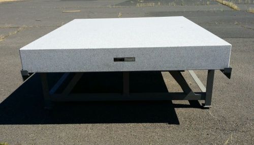 2011 Standridge granite table plate grade A, 82&#039;&#039;X 96&#039;&#039; x 10&#034; on stand, ISO 9000