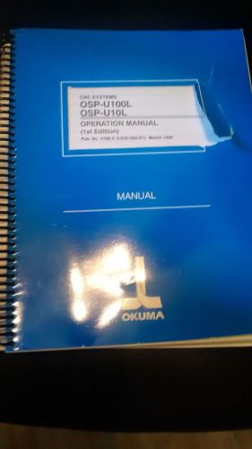Okuma CNC Lathe Operation Manual OSP- U100L/U10L