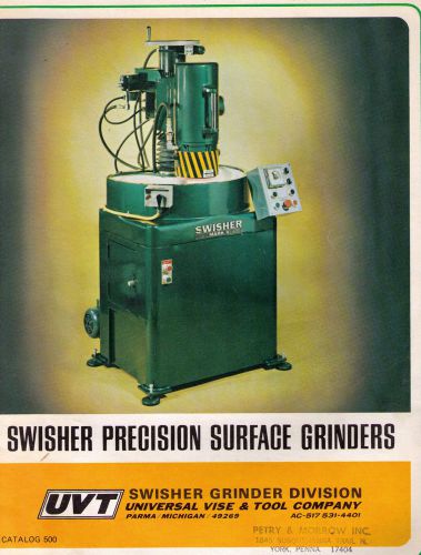 Swisher Precision Surface Grinders &amp; Price List Catalog (1979)