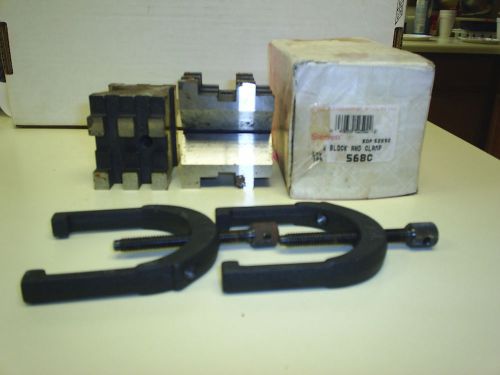 Starrett v-blocks 568-c block &amp; clamp (1 pair) matching edp 52592 mfg. usa for sale