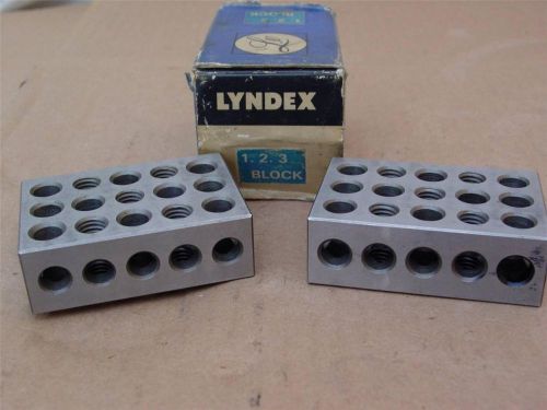 LYNDEX MACHINIST TOOLS - 1. 2. 3. BLOCK - SET OF 2 HOLE BLOCKS