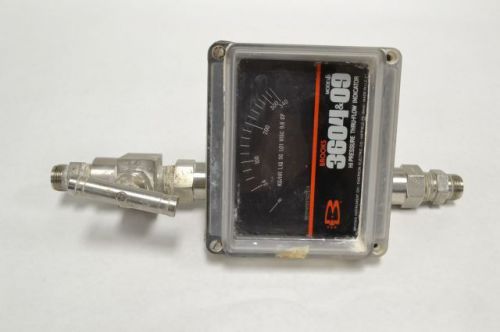 Brooks 3604 &amp; 09 hi pressure thru-flow meter indicator 340 kg/hr 1/2in b218496 for sale