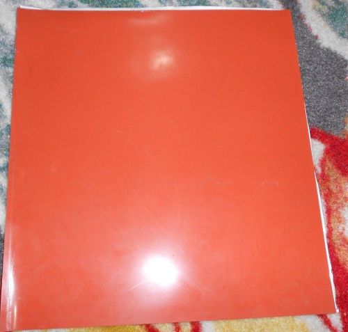 SILICON RUBBER SHEET HIGH TEMP SOLID RED/ORANGE COMMERCIAL GRADE 12&#034; x 13&#034; x1/8&#034;