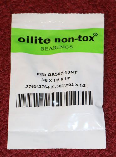 Oilite 3/8&#034;id, 1/2&#034;od, 1/2&#034; long  bushing p/n aa507-10nt (lot of 8) new in pkg for sale