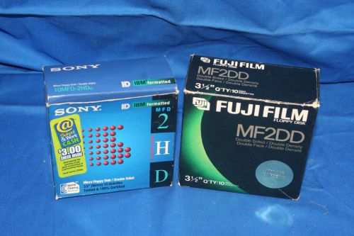19 Micro Floppy Disc 3 1/2&#034; Double Sided Sony, Fuji Film  A145