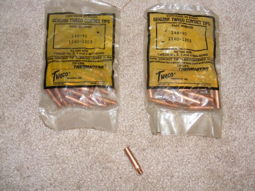50 (2) bags of new/old tweco contact tips # 2,3,and 4  &#034;please read below&#034; for sale