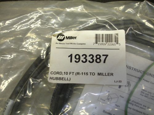 Miller Welder Miller 193387 Cord 10 Ft (R-115 To Miller Hubbell)Mig