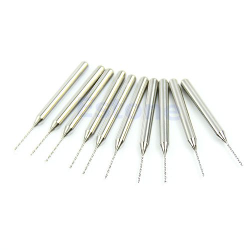 Hot 0.5mm 10pcs carbide steel micro engraving drill bits tool cnc pcb dremel for sale