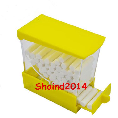 Dental Cotton Roll Dispenser Holder Organizer Deluxe With Pull-out Tray Yellow