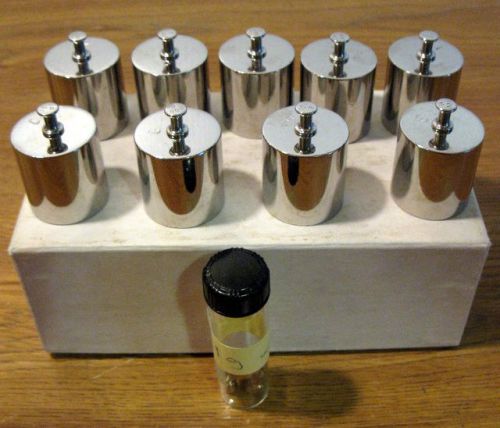 100 g chrome calibration weights plus 1 gram brass weights for sale