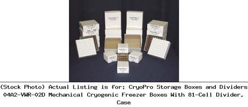 CryoPro Storage Boxes and Dividers 04A2-VWR-02D Mechanical Cryogenic Freezer